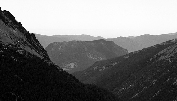 Rocky Mountains Black and White